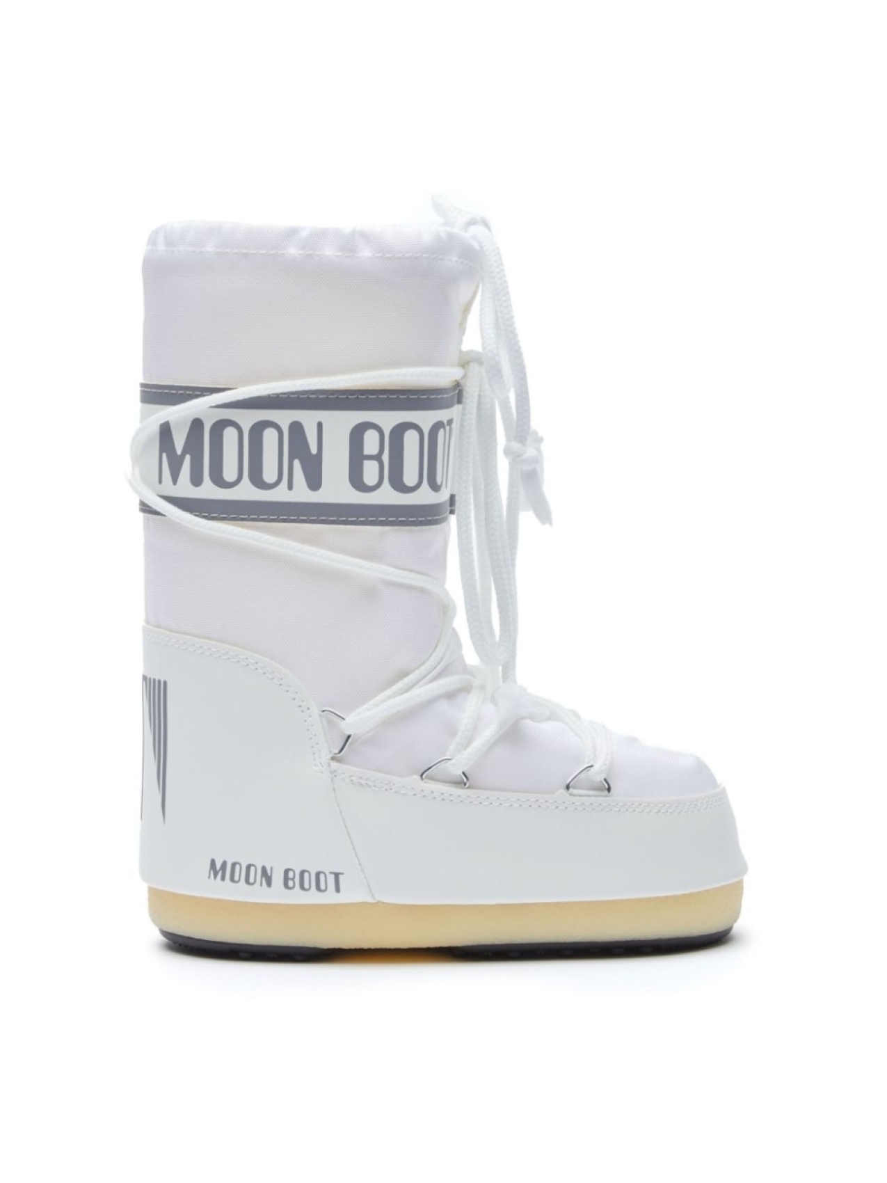 

Moon Boot Kids сапоги на шнуровке с логотипом, белый