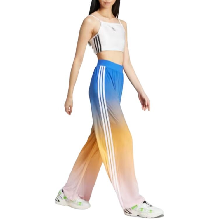 ШИРОКИЕ БРЮКИ Повседневные брюки женские Многоцветный/синий Adidas Originals — фото 2