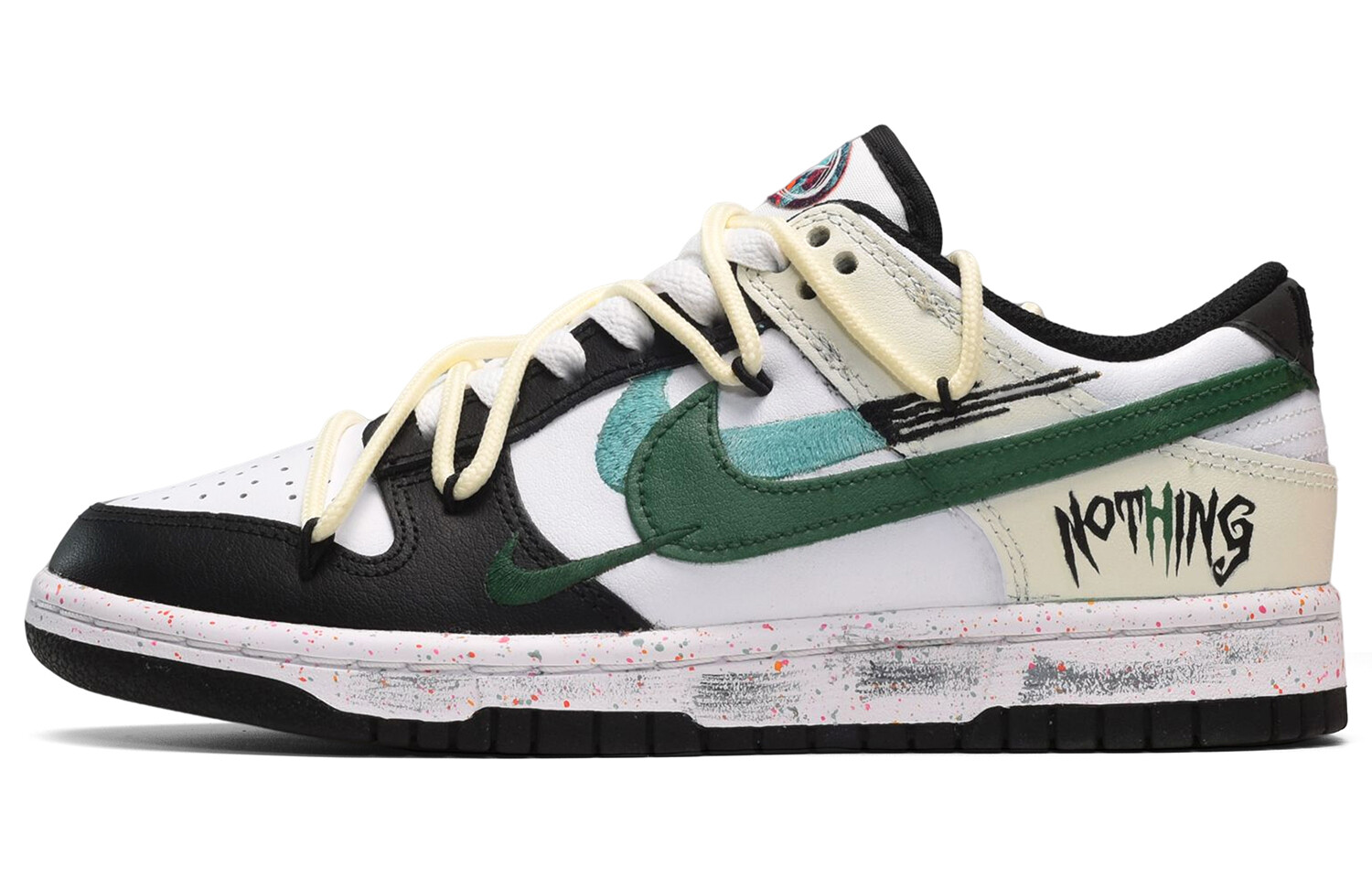 

Кроссовки Nike Dunk Skateboard Shoes Women's Low-Top Black White Yellow