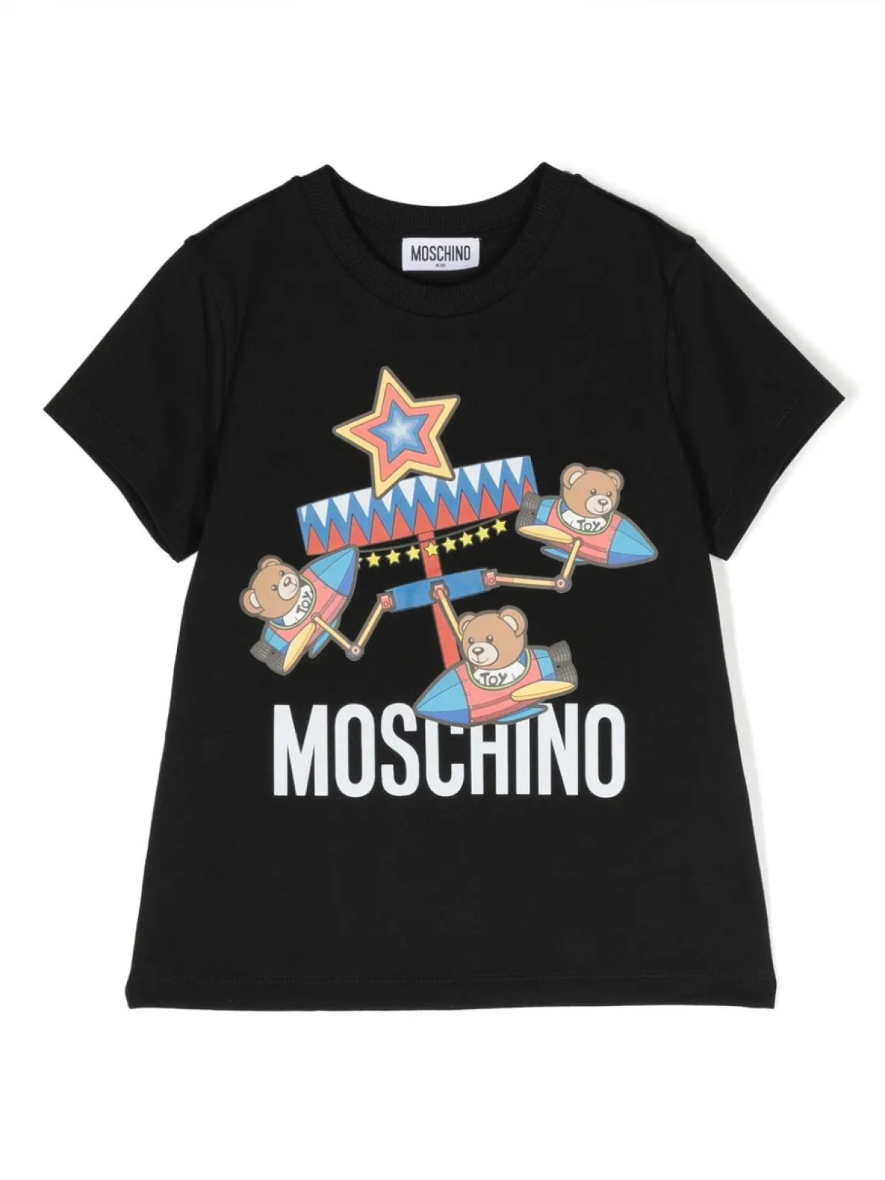 

Футболка Moschino Kids Teddy Bear из хлопка, черный