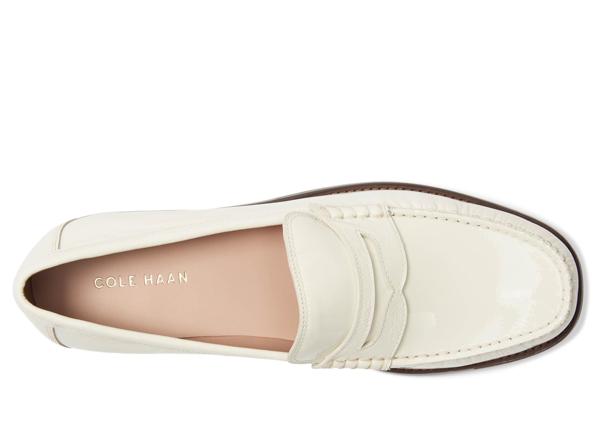 Лоферы Cole Haan Lana Lux Penny Loafers Remastered, Ivory Crinkle Patent — фото 2