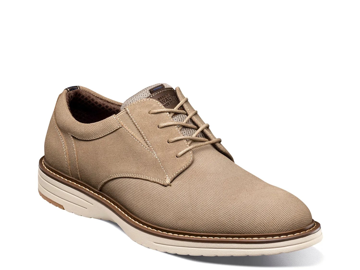 

Оксфорды Nunn Bush Griff Suede Plain Toe Oxford, серо-коричневый