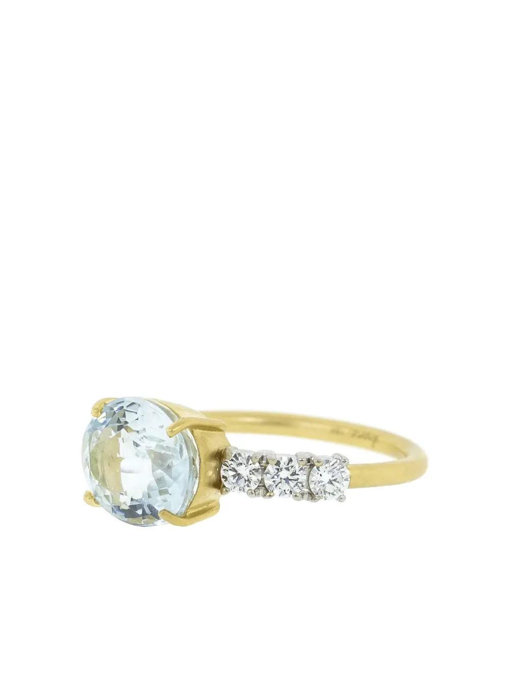 

18k gold aquamarine and diamond ring Irene Neuwirth, золотой