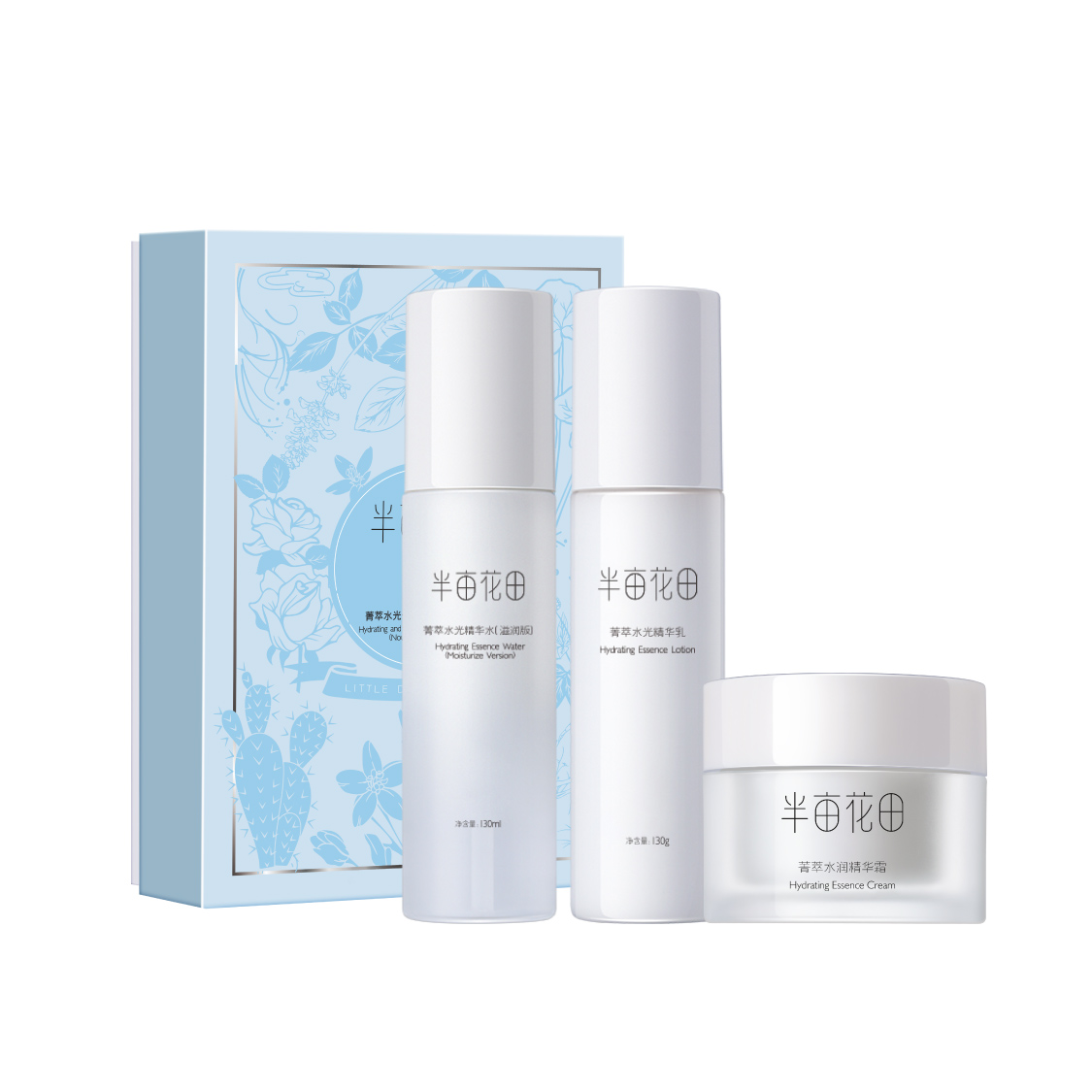 Набор для ухода за кожей essence dewy успокаивающий стабилизирующий увлажняющий восстанавливающий комплект из 2 средств water milk LITTLE DREAM GARDEN — фото 3
