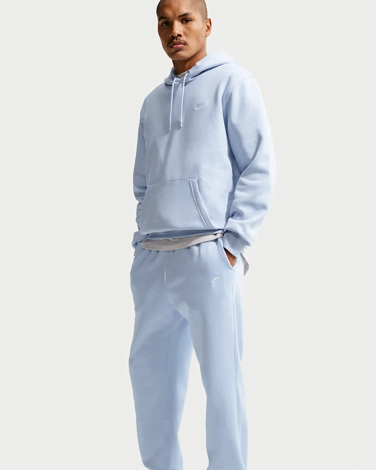 Мужские джоггеры Nike Club, Hydrogen Blue/Hydrogen Blue/White — фото 4
