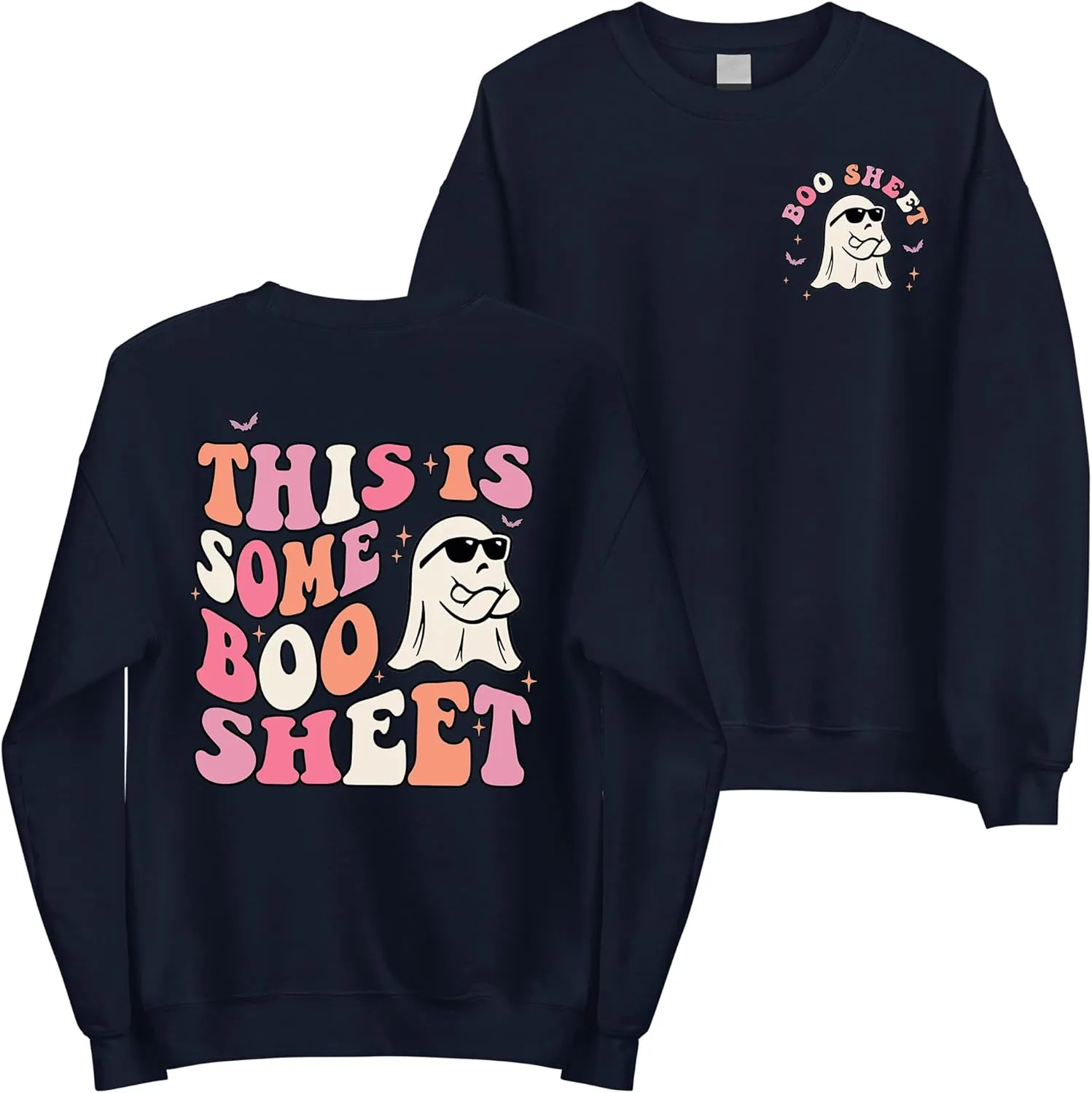 

Свитшот Some Boo Sheet с двусторонним принтом на Хэллоуин MadalenStore