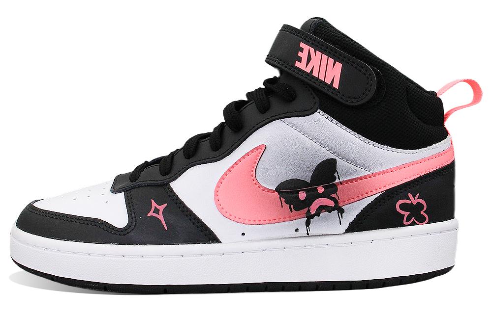 

Кроссовки Nike Court Borough Skateboarding Shoes Women's Mid-top Black/pink, черный