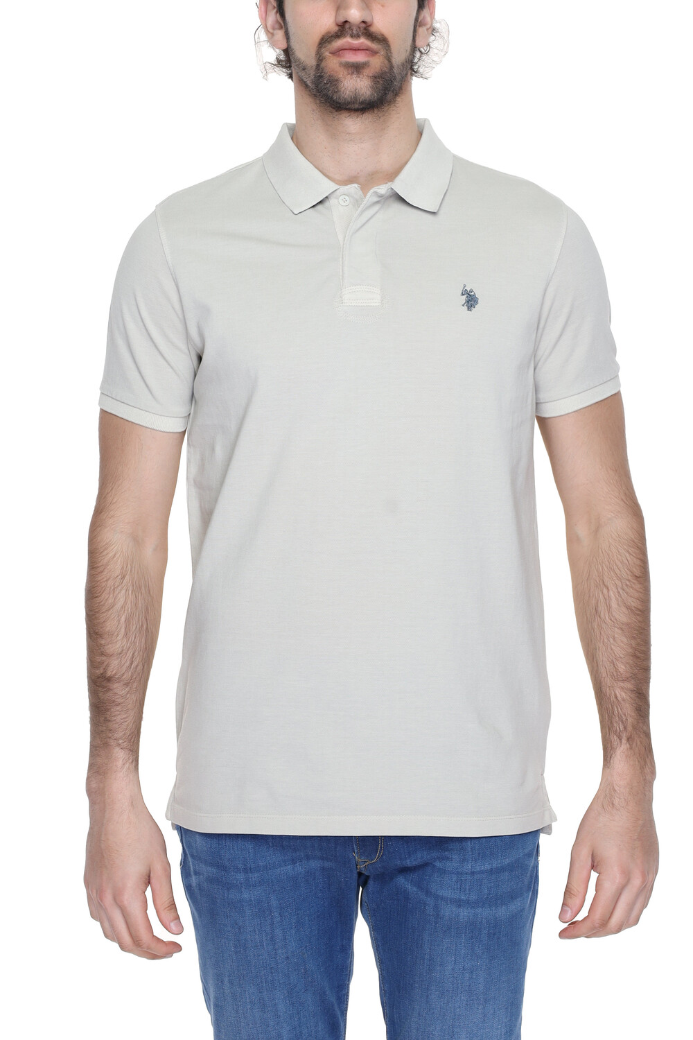 

Поло U.S. Polo Assn. хлопковое, бежевый