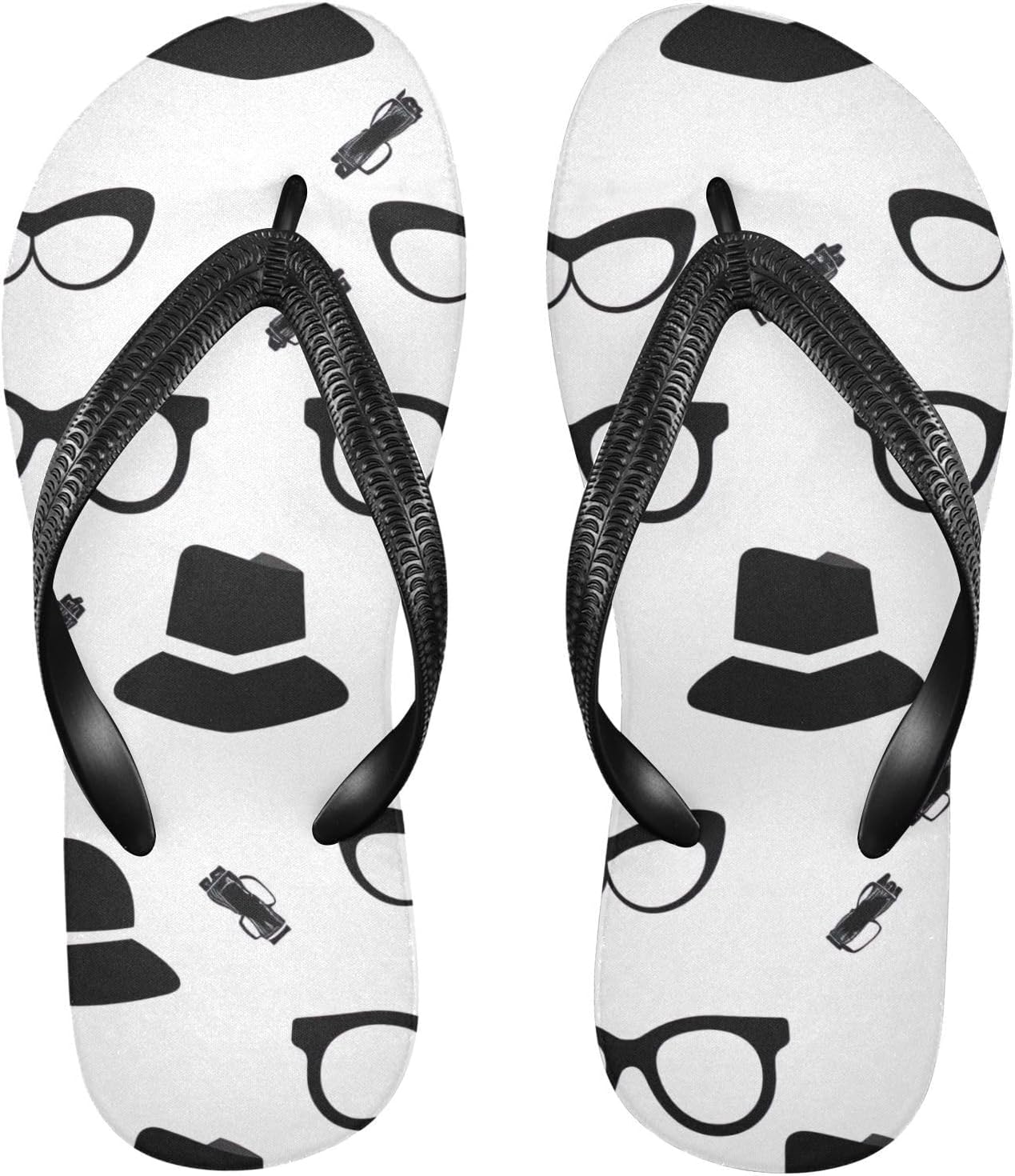 

Мужские и женские шлепанцы STAYTOP Black Hat и Glasses, пляжные шлепанцы и тапочки для душа