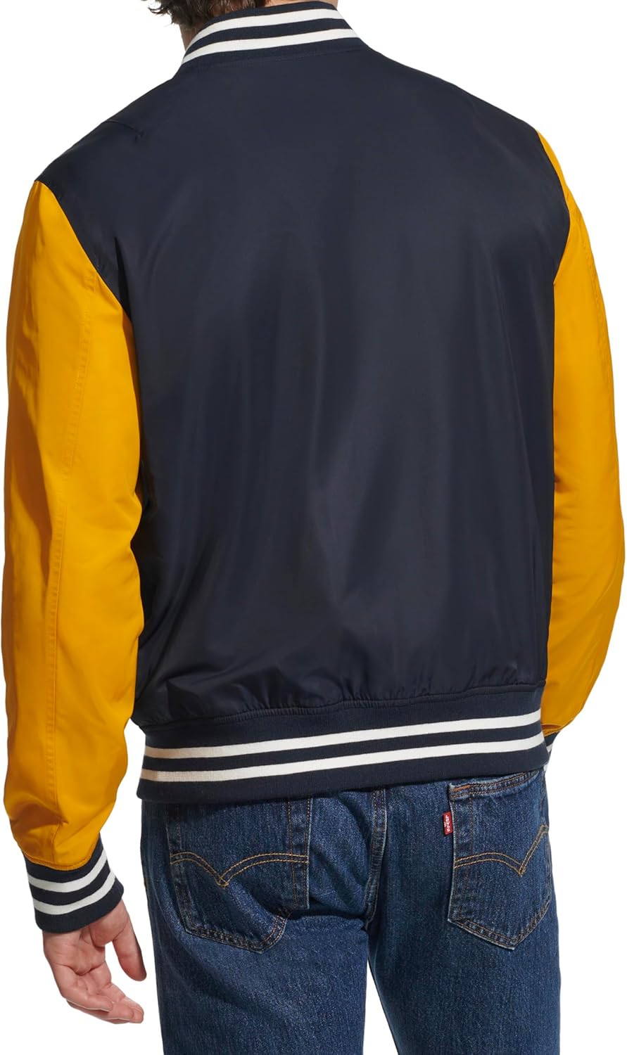 Мужская университетская куртка-бомбер Levi's Colorblock, Yellow Colorblock — фото 3