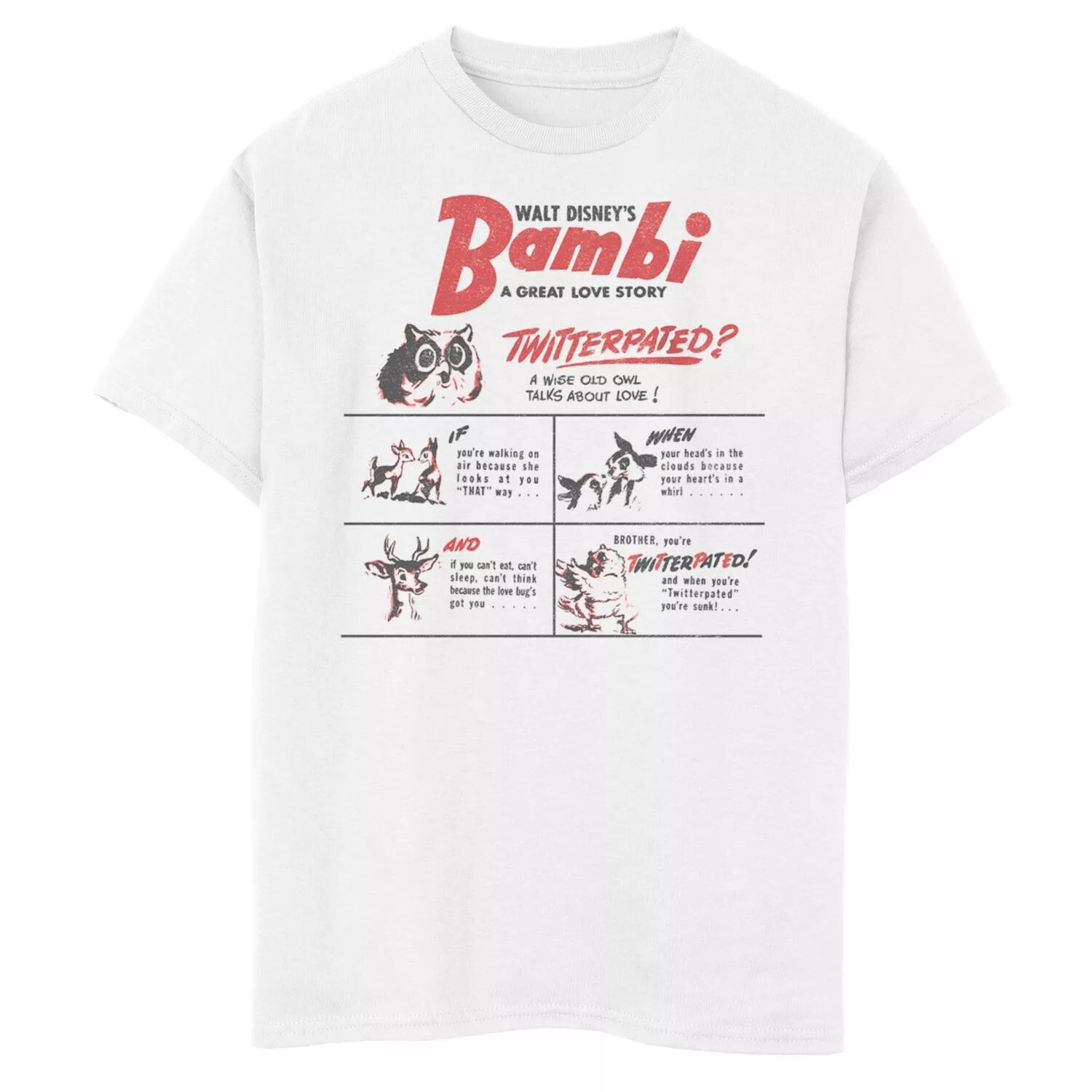 

Футболка Disney's Bambi Boys 8-20 с рисунком «Великая история любви» Licensed Character
