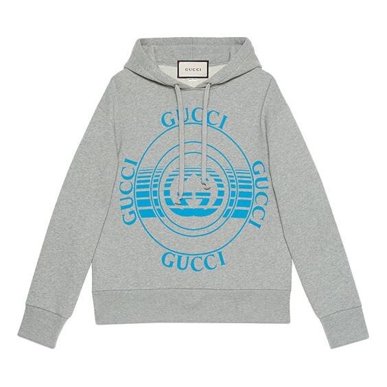

Толстовка mens record print oversize grey Gucci, серый