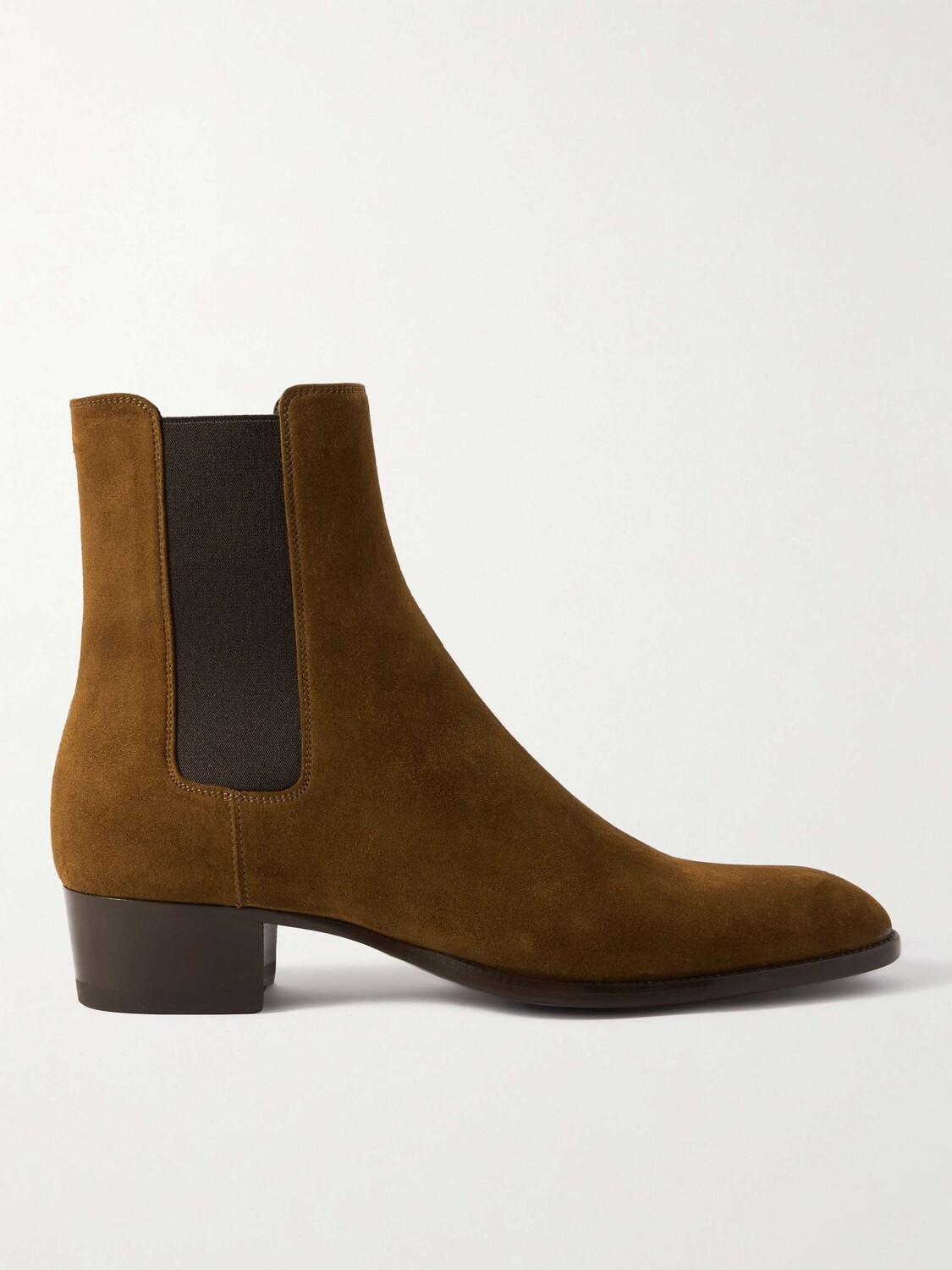 

Замшевые ботинки челси Wyatt SAINT LAURENT, коричневый