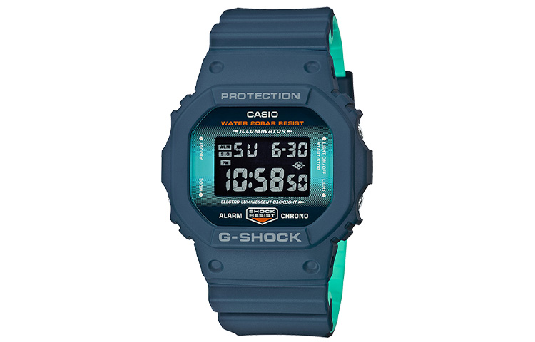 

CASIO Часы Men G-SQUAD Series 51.2mm Blue Watch DW-5600CC-2DR, Marine Blue Watch Dial