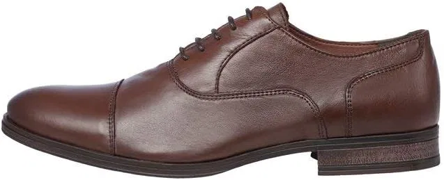 Мужские кожаные дерби Jack & Jones Jfwdonald цвета коньяк, Brown Cognac Cognac — фото 3