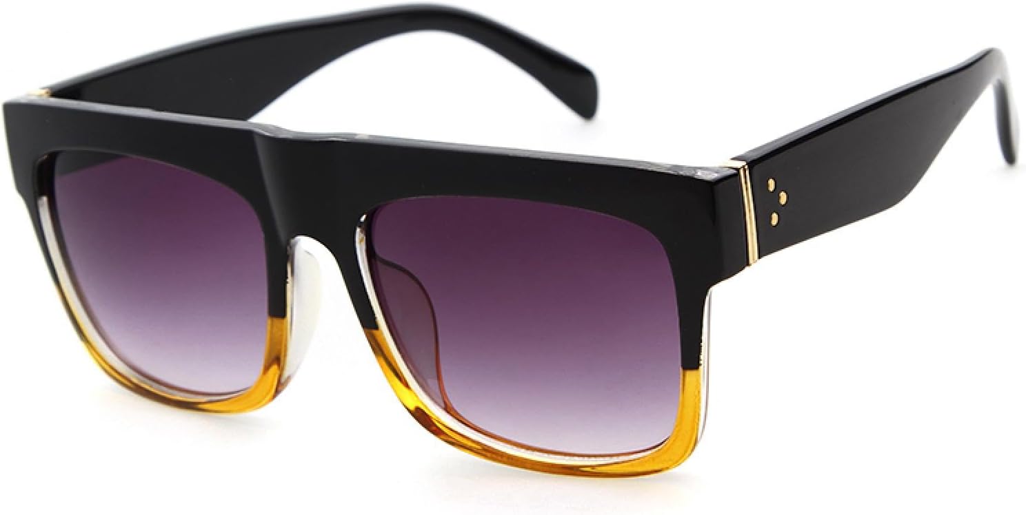 

Винтажные солнцезащитные очки с плоской верхней частью для женщин и мужчин, в оправе «тотоиселл», квадратные, с защитой от УФ-излучения UV400 и градиентным рассеиванием света WNCKSQ, C4