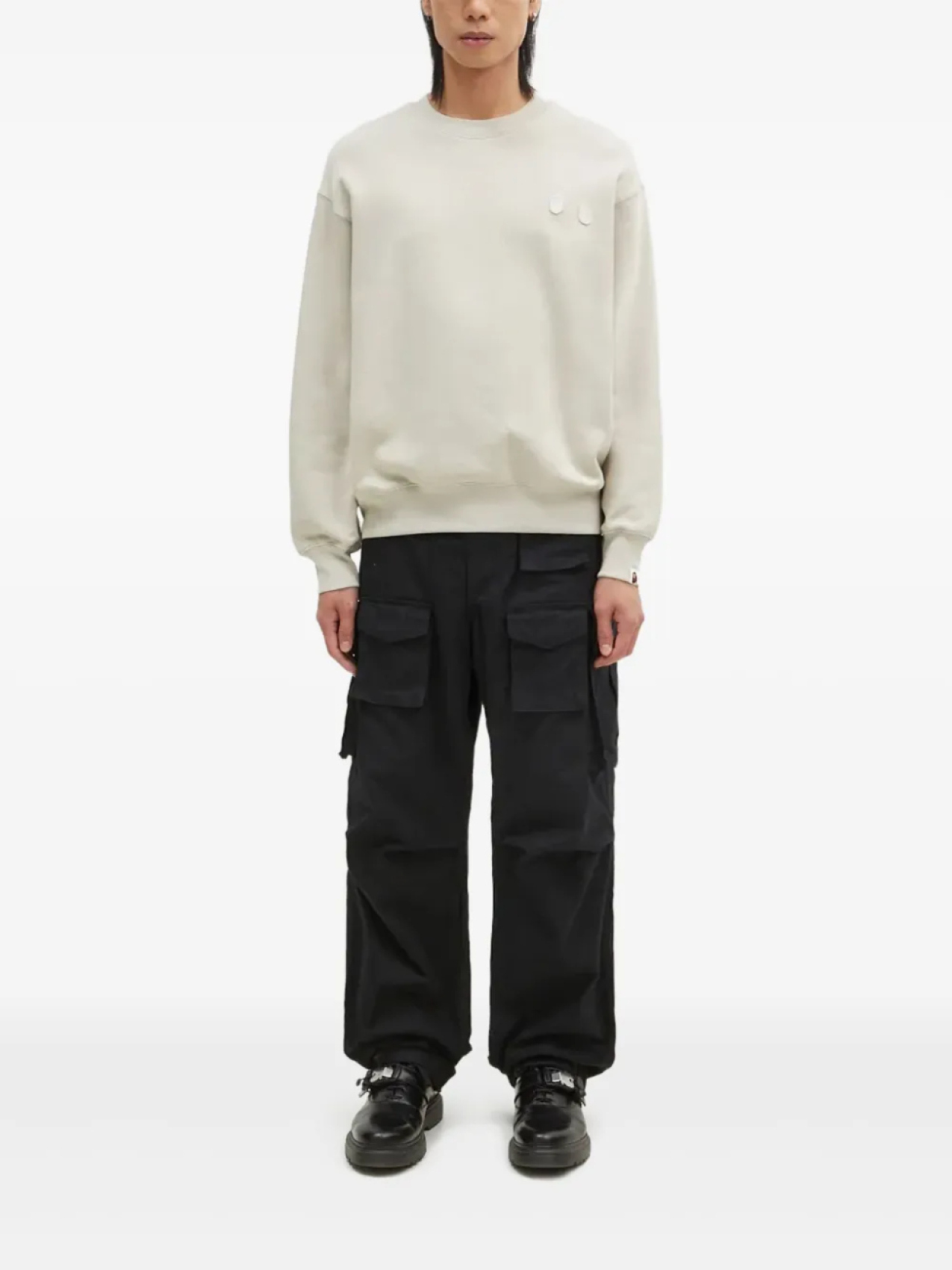 

Толстовка с круглым вырезом и вышитым логотипом BATHING APE A Bathing Ape, нейтральный