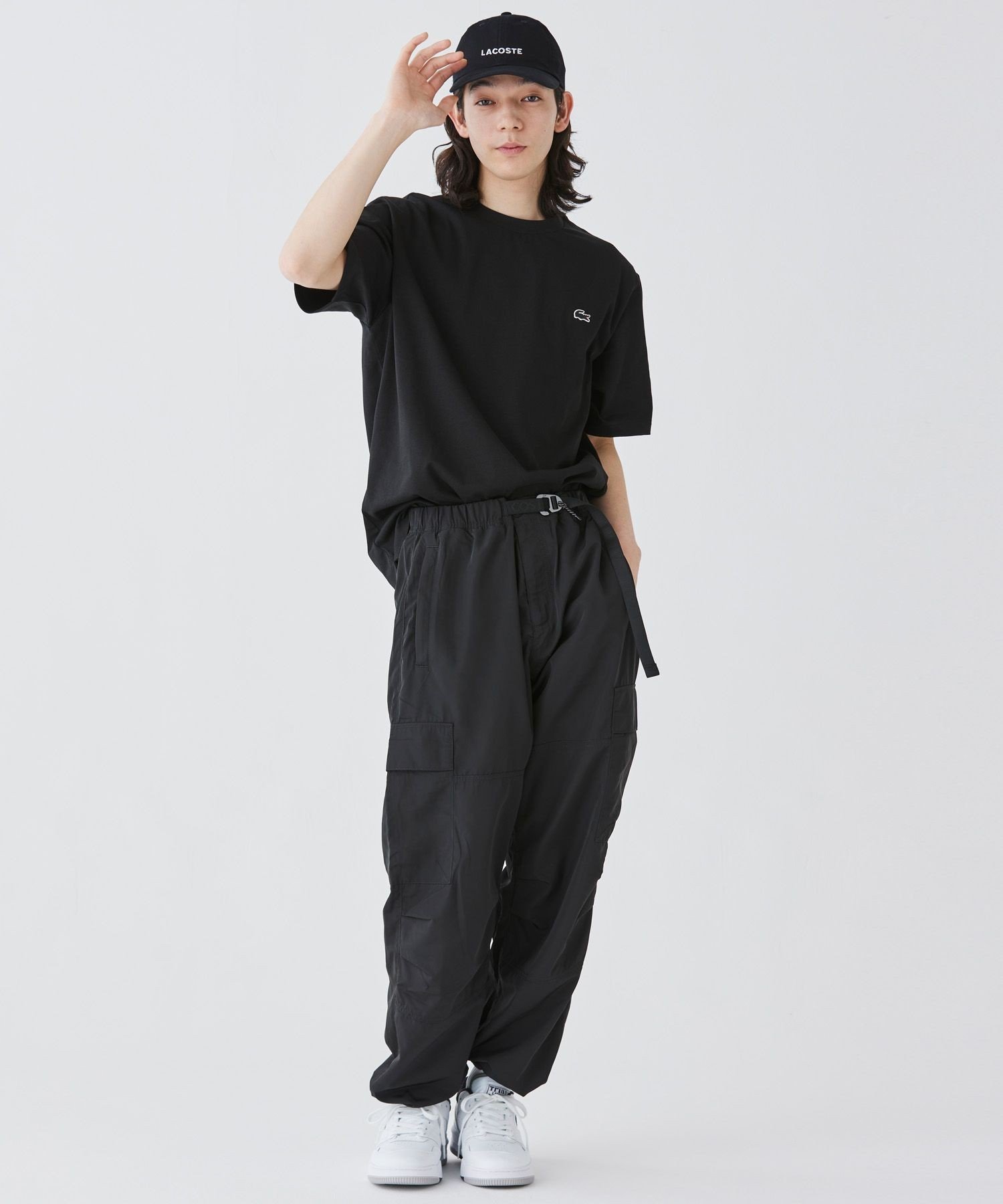 Футболка LACOSTE Контурные часы, Black — фото 4