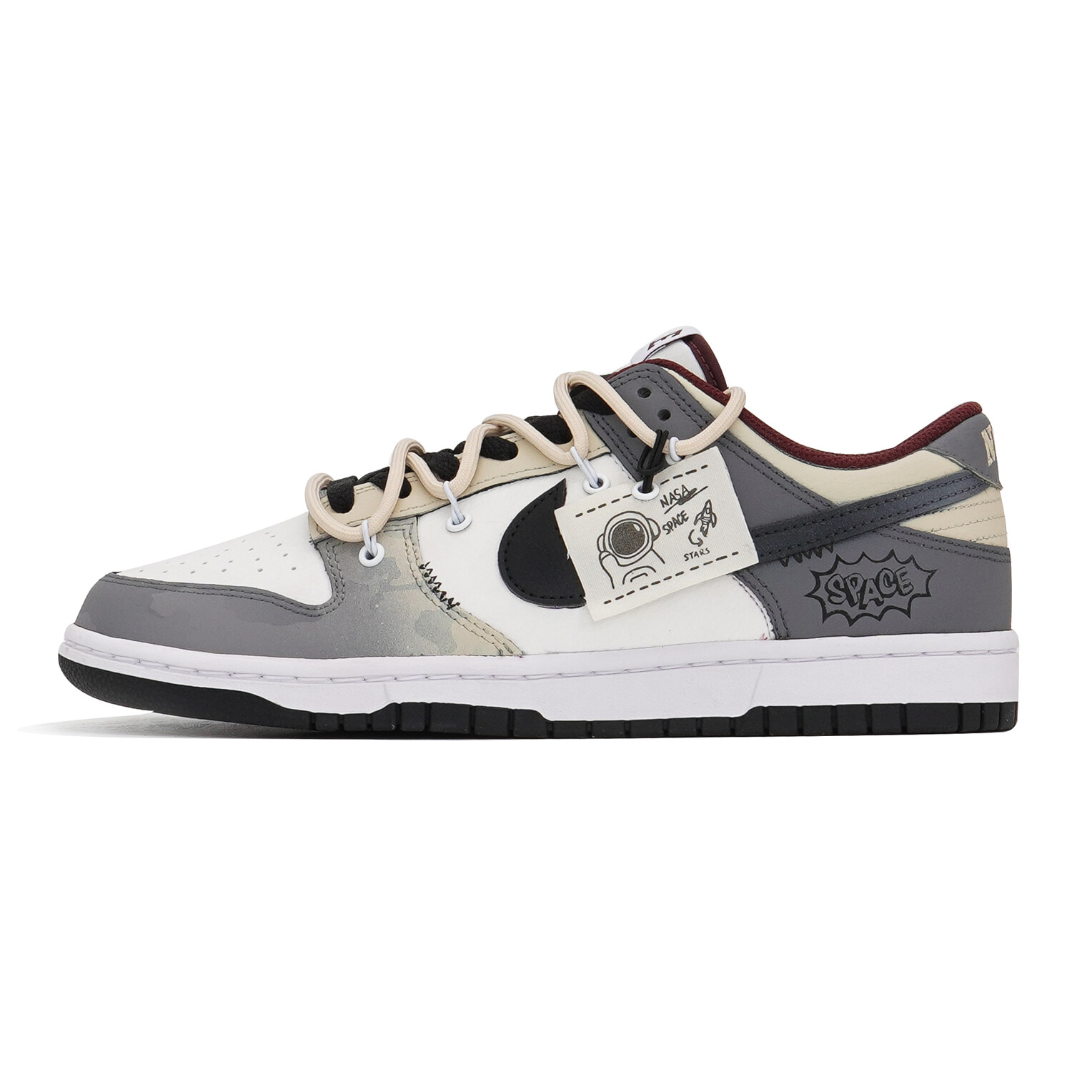 

Кроссовки Nike Dunk Skateboarding Shoes Men Low-top White/Gray/Yellow, светло-серый