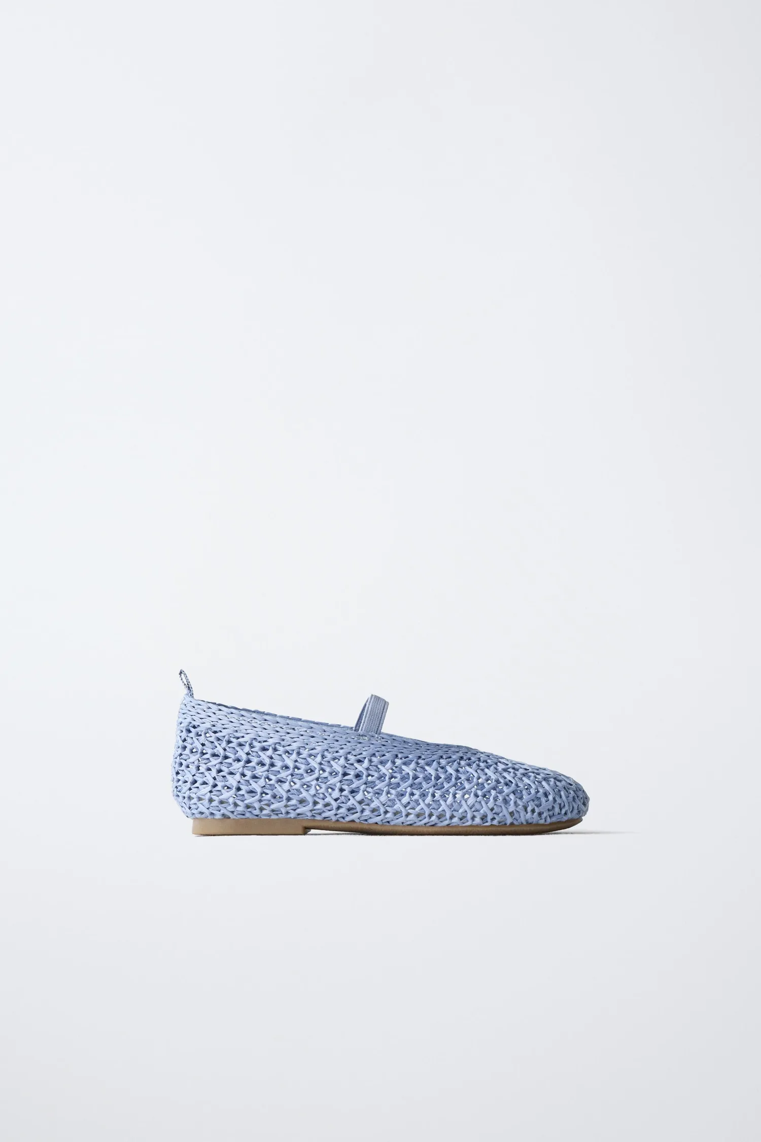Туфли braided ballerinas Zara, синий