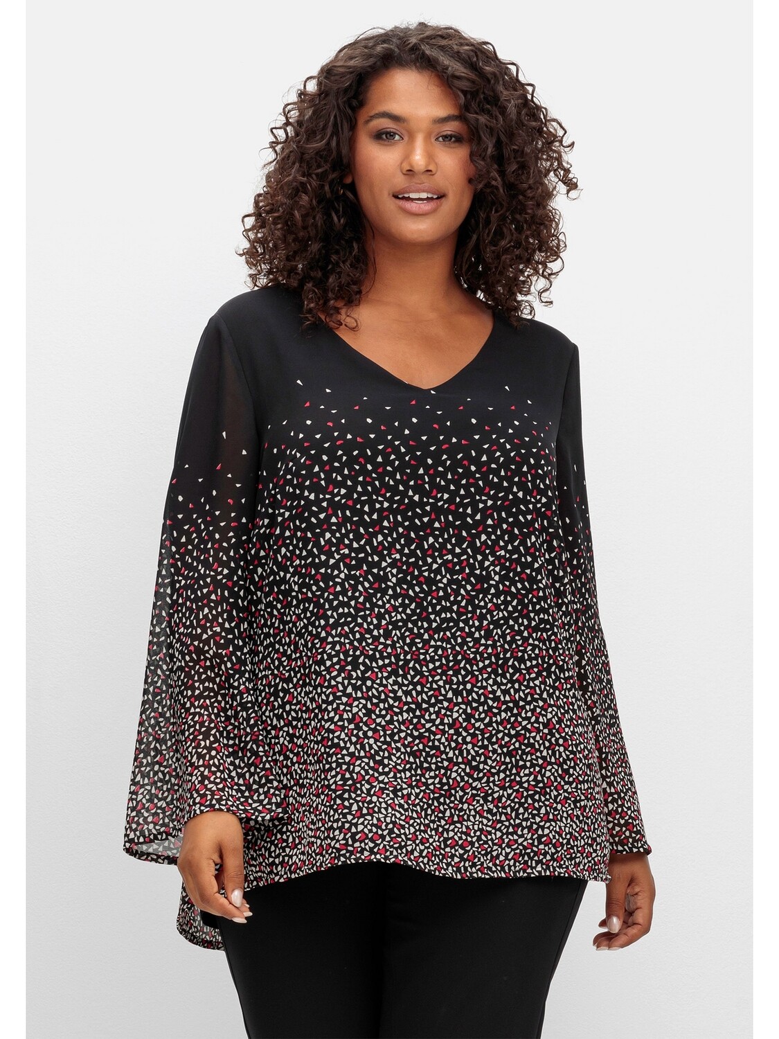 

Туника sheego Chiffon, черный