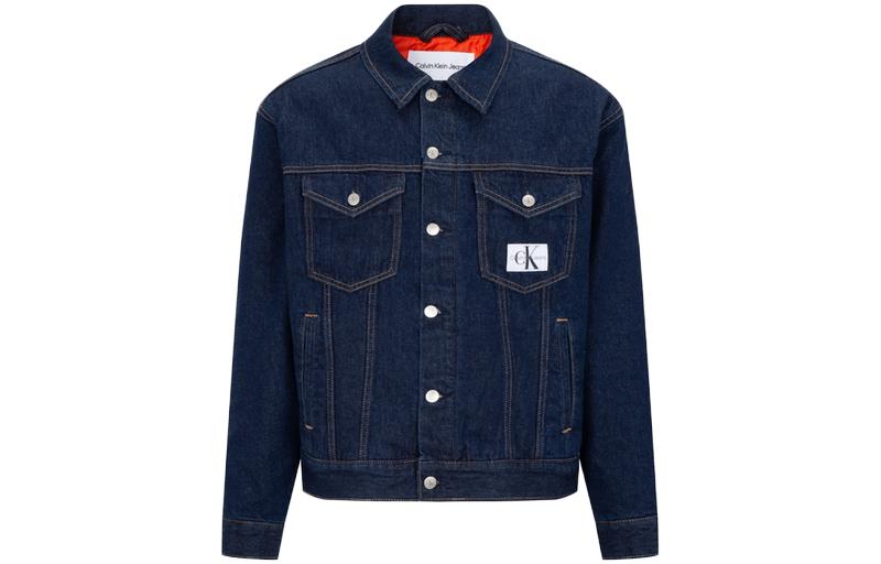 Calvin Klein Куртка джинсовая мужская тёмно-синяя, Denim Dark Blue — фото 3