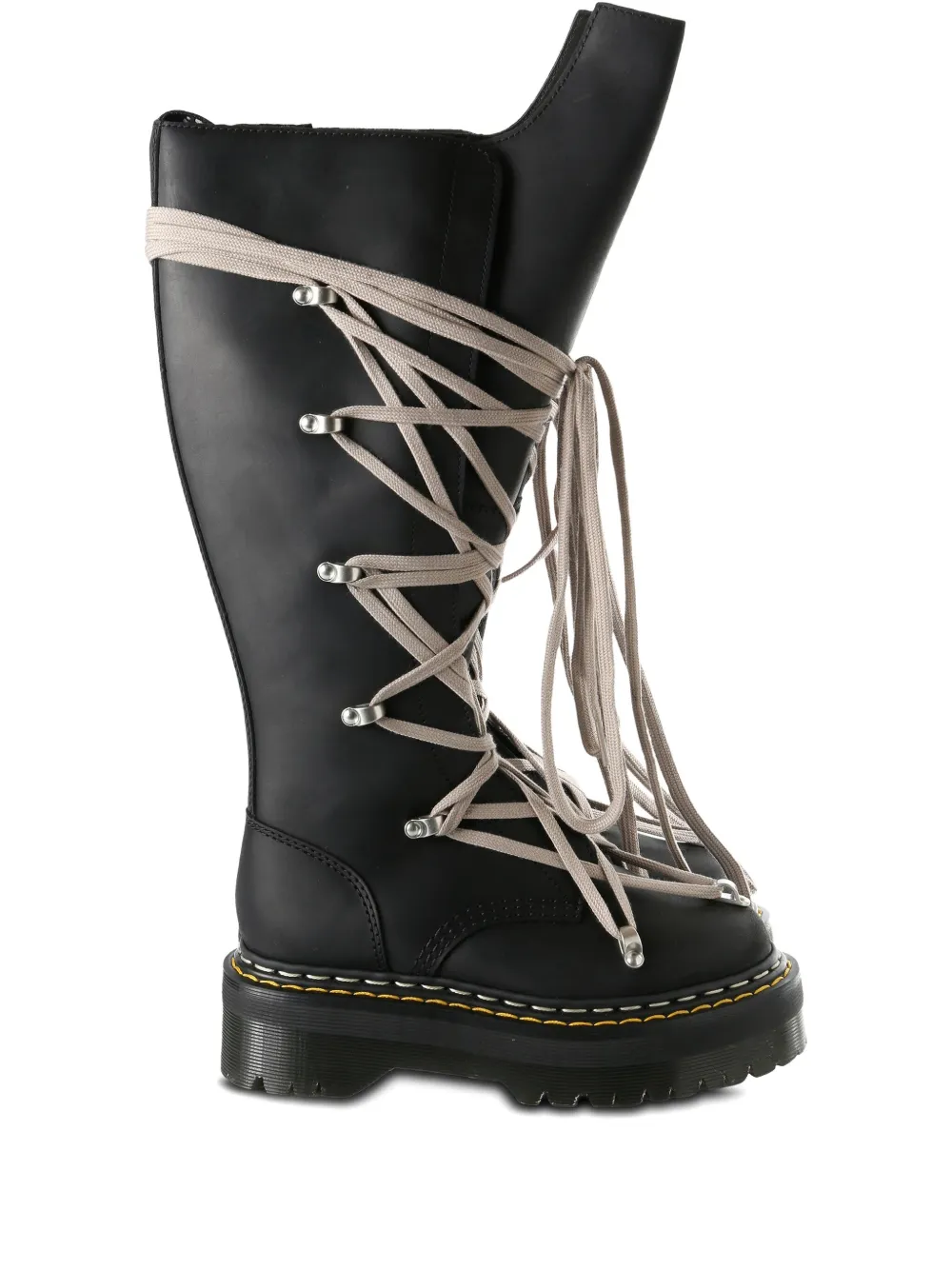 Ботинки 1460 Quad Sole Pentalace до колена Dr. Martens X Rick Owens, черный