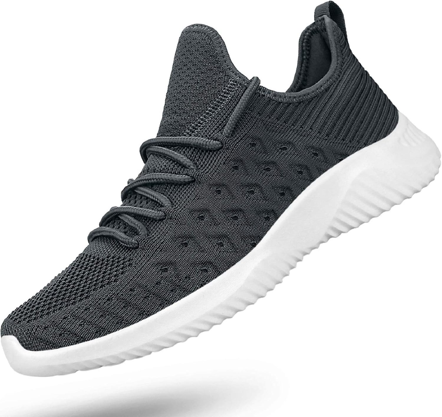 

Мужские слипоны Feethit для ходьбы, легкие, дышащие, с нескользящей подошвой, комфортные модные кроссовки для мужчин, темно-серый