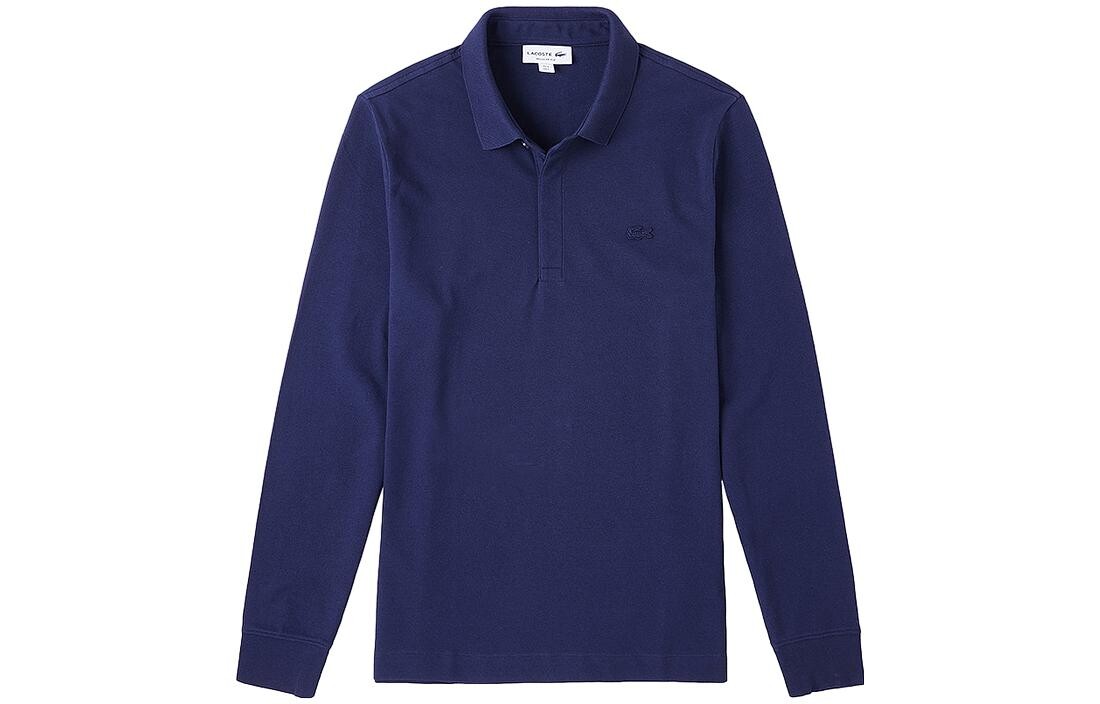 

Рубашка поло мужская темно-синяя Lacoste, темно-синий
