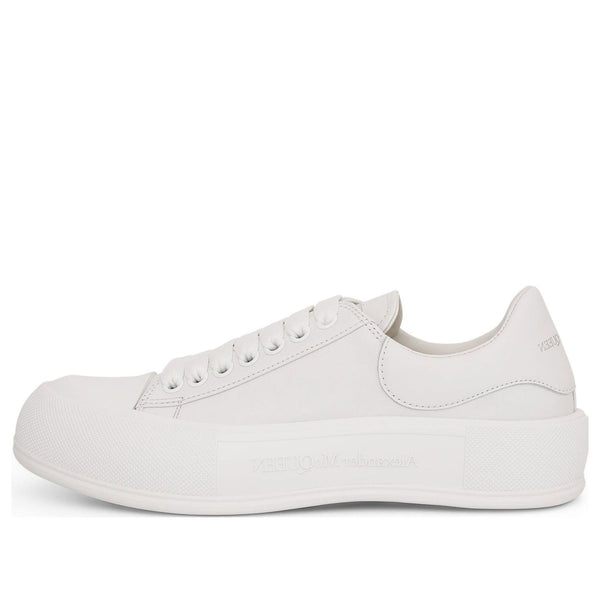 

Кроссовки deck lace up plimsoll sneakers 'cream white' Alexander Mcqueen, белый