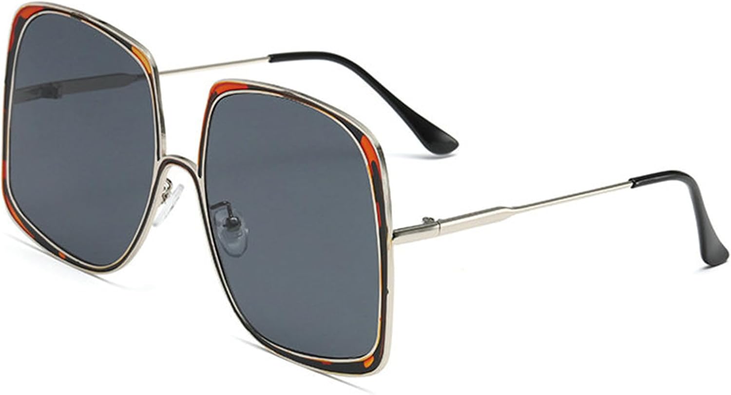 

Willochra Модные большие квадратные солнцезащитные очки для женщин и мужчин Популярные винтажные солнцезащитные очки с градиентным переходом для женщин Солнцезащитные очки с двойной перемычкой, C1