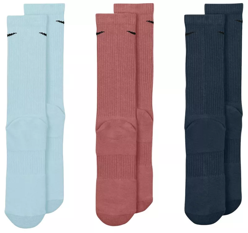 Носки Nike Dri-FIT Everyday Plus Cushion Crew — 3 шт, цвет Glac Blue/Canyn Pink/Navy — фото 3