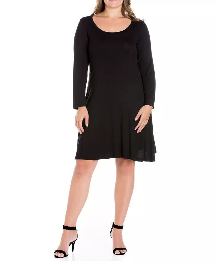 

Расклешенное платье больших размеров 24seven Comfort Apparel, черный