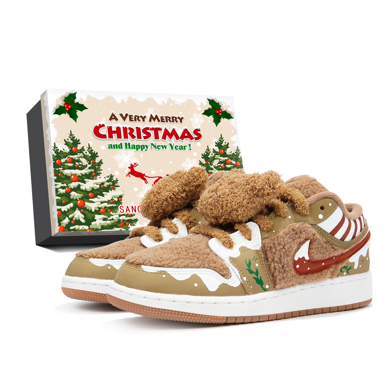 

Кроссовки Air JORDAN 1 Vintage Basketball Shoes Women's Low-Top White Brown