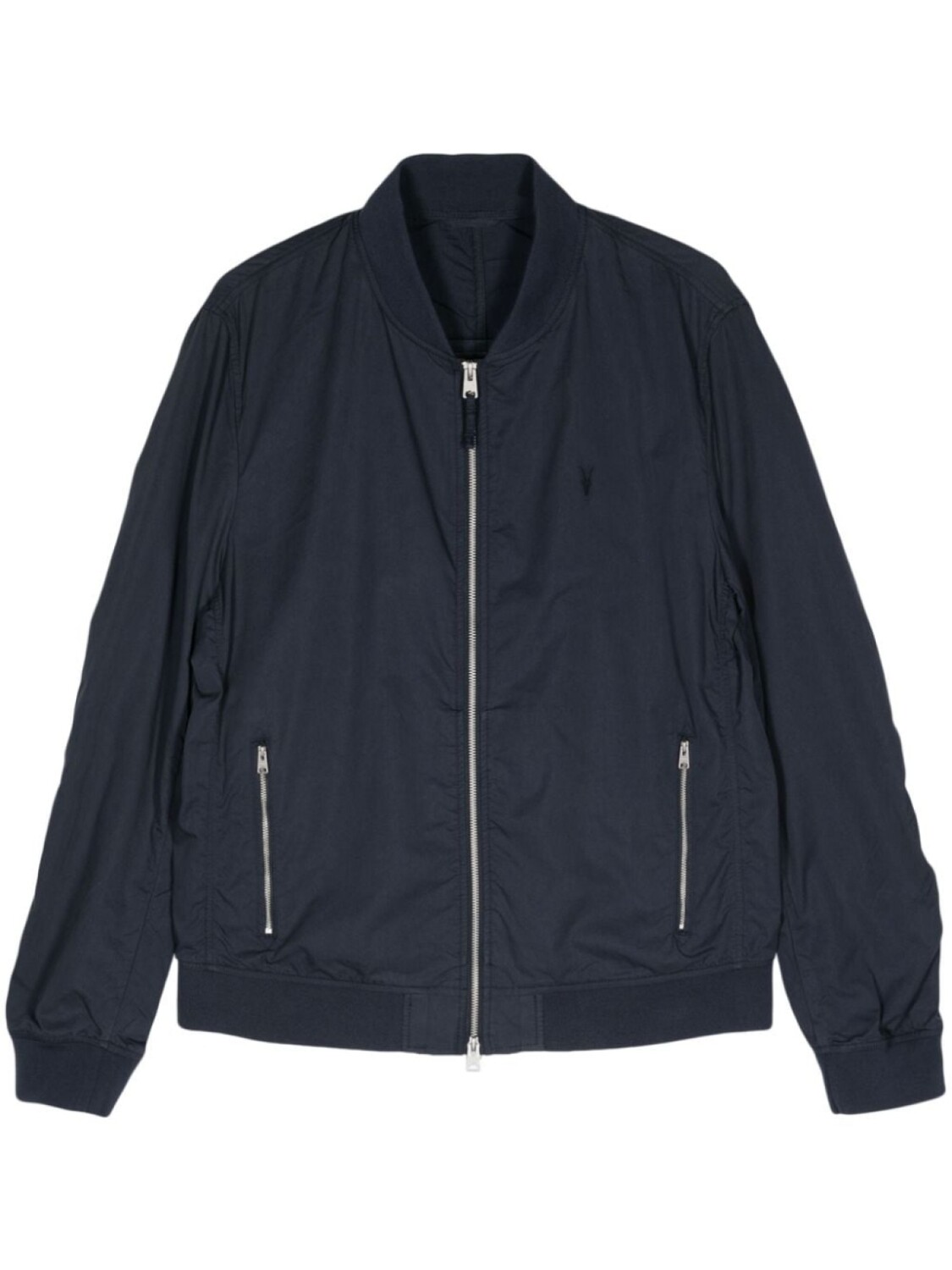 

AllSaints бомбер Bassett Ramskull с вышивкой, синий