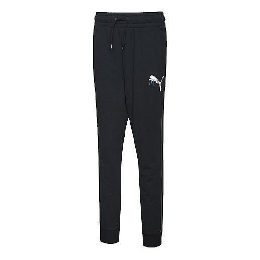 

Брюки njr evostripe pants 'black white' Puma, черный