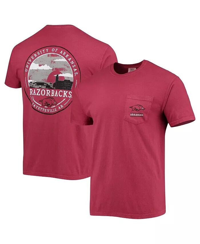 

Мужская футболка Cardinal Arkansas Razorbacks Circle Campus Scene Image One, красный