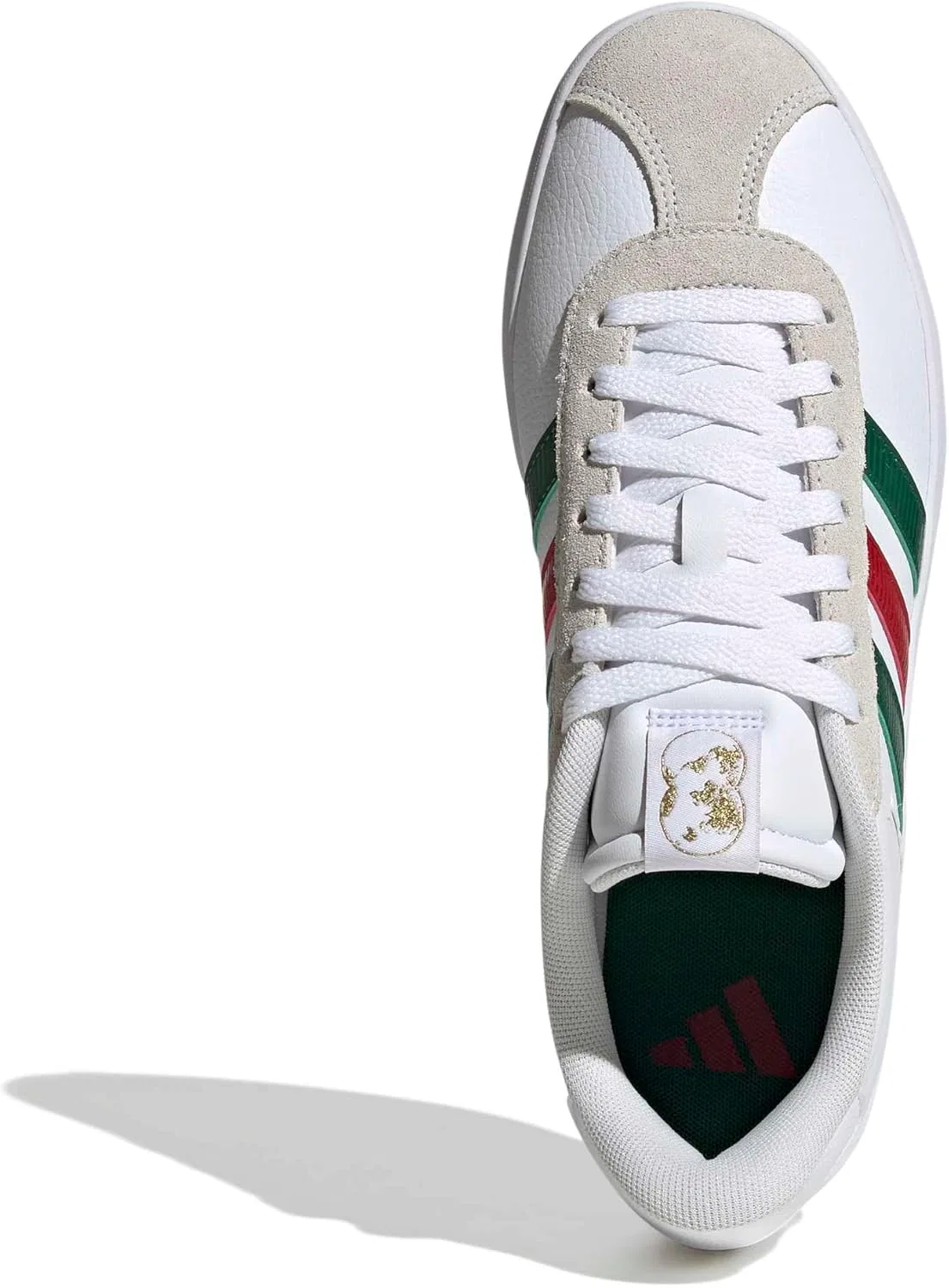 Кроссовки мужские adidas, цвет White/Dark Green/Power Red — фото 2