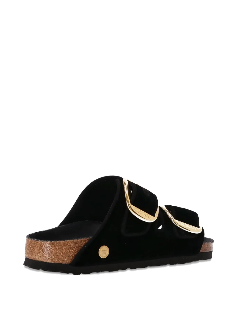 Бархатные сандалии с двумя пряжками BIRKENSTOCK, черный — фото 3