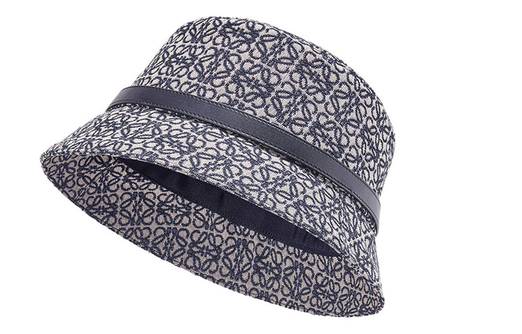 LOEWE Шляпа-ведро из коровьей кожи Canvas для женщин Marine Blue/Black — фото 4
