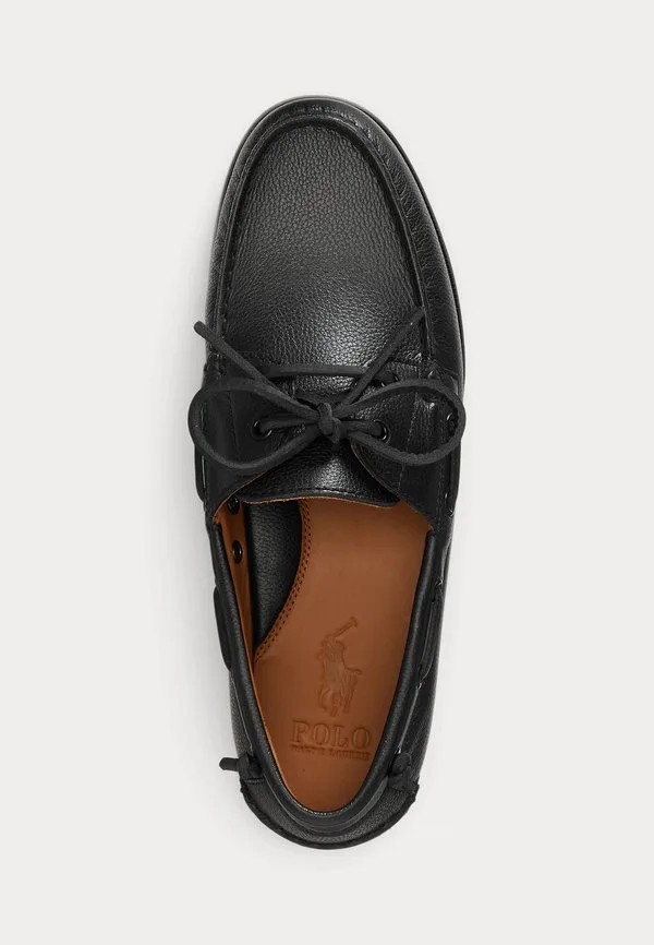 Лоферы merton из зернистой кожи Polo Ralph Lauren, Triple Black — фото 4