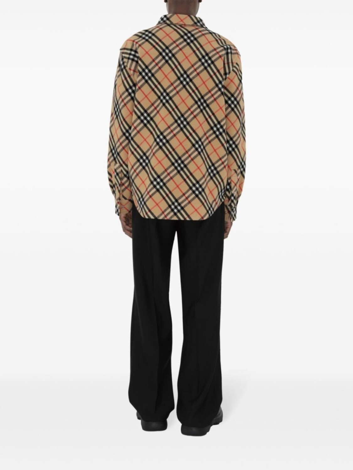 Рубашка Burberry шерстяная Vintage Check, нейтральный цвет — фото 4