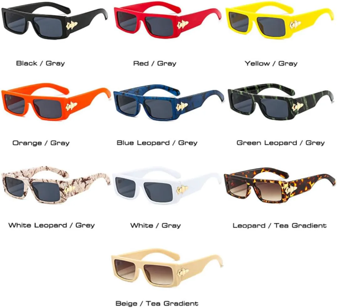 

Модные прямоугольные роскошные женские солнцезащитные очки в винтажном стиле с красочным леопардовым принтом, мужские солнцезащитные очки VRTRFFTR, Blue Leopard Grey