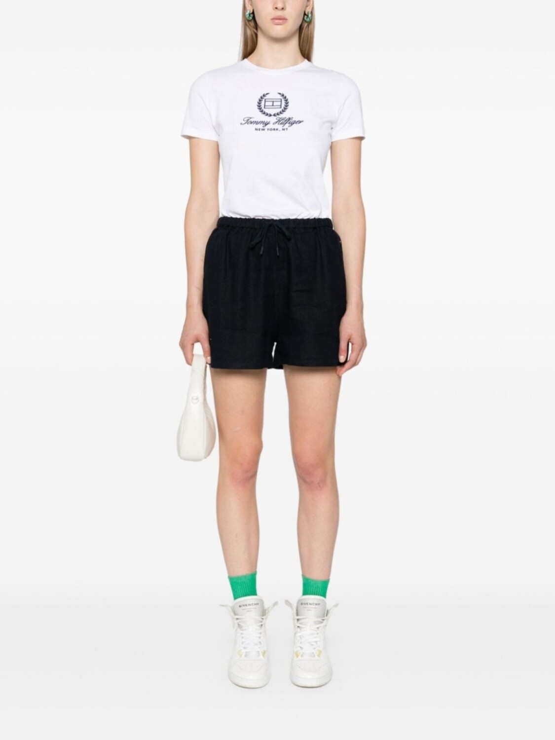 Tommy Hilfiger прямые шорты с завышенной талией, синий — фото 2