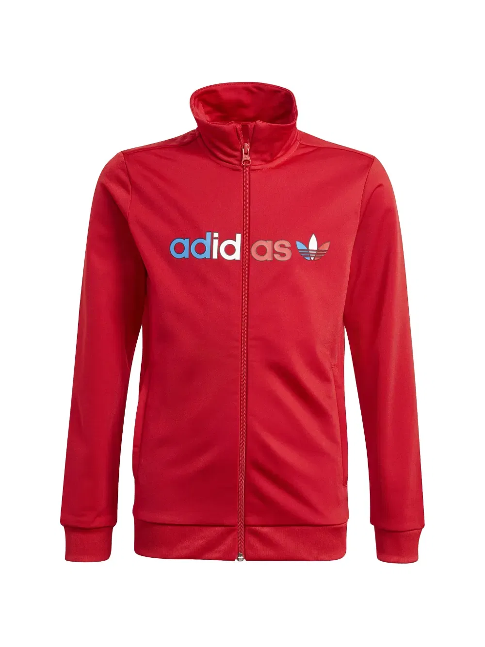 Толстовка на молнии с логотипом Adidas Kids, красный