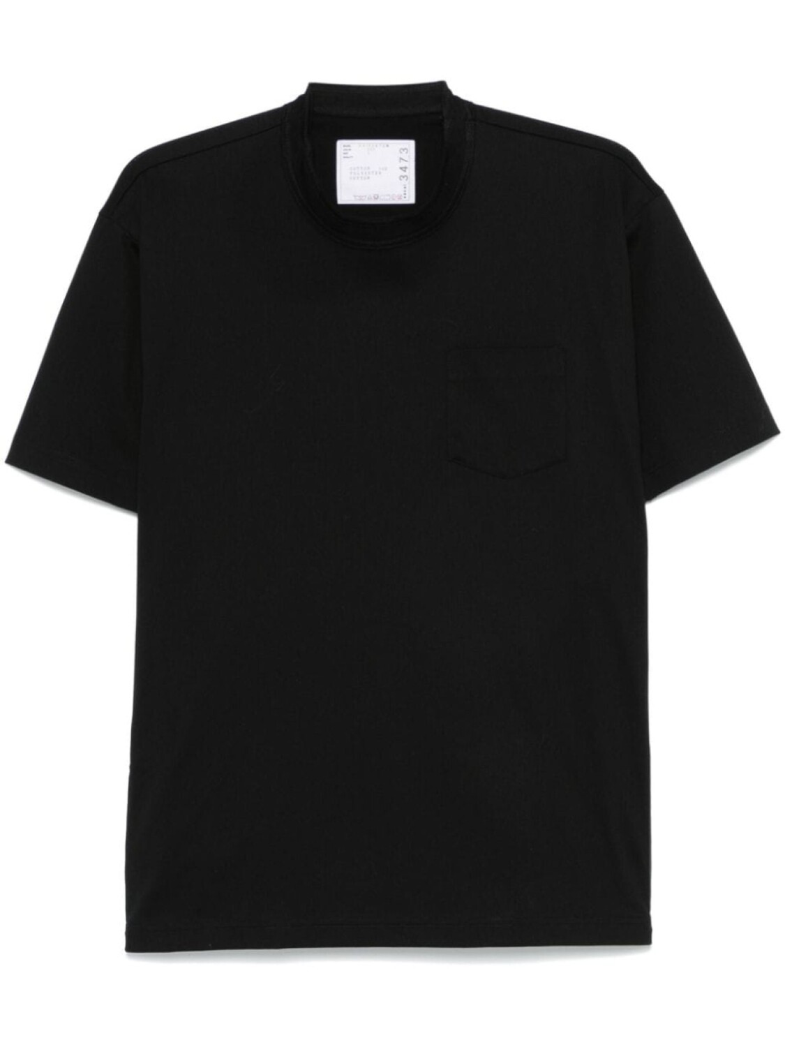 

Sacai футболка со вставками из рипстопа, черный