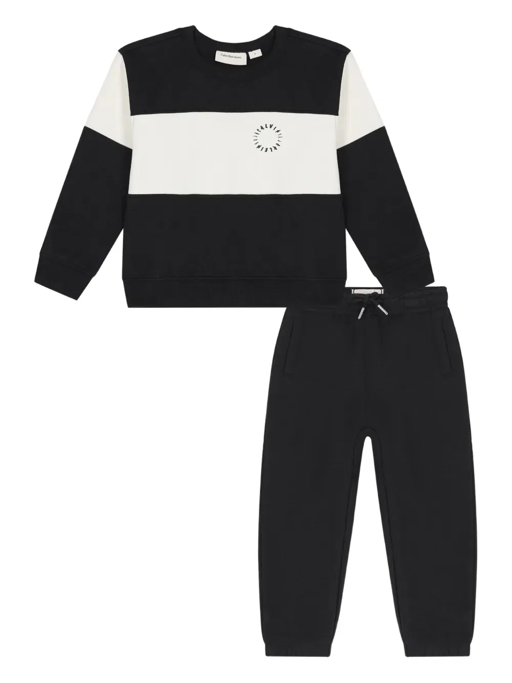Спортивный костюм с цветовыми блоками Calvin Klein Kids, черный
