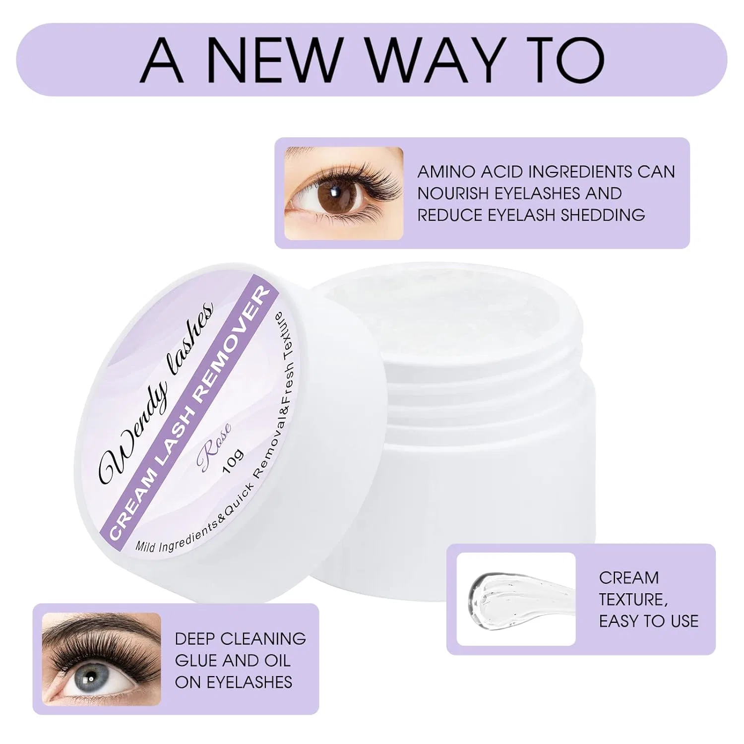 Крем для лица Wendy Lashes — Ремувер для снятия накладных ресниц, 10 г — фото 4