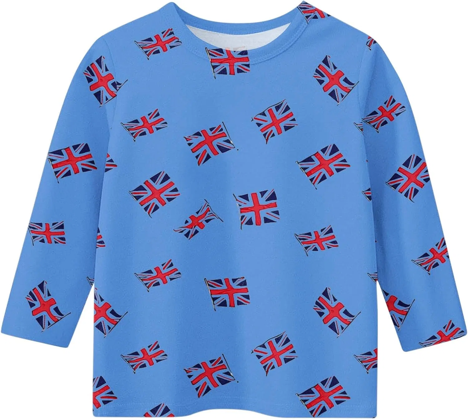 Футболка с принтом Union Jack, Zzalalana, синяя — фото 2
