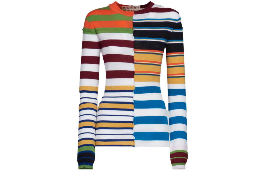 

Полосатый лонгслив с круглым вырезом MARNI, multicolor